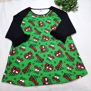 Ruffle Green Black Ruffle Sleeve‎ Nightgown XXXL